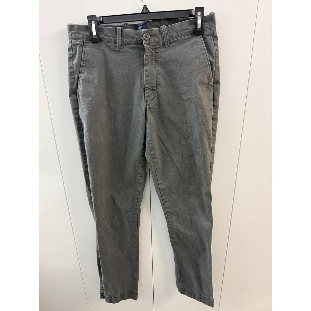 J.Crew Flex Sutton Men 30x32 Gray Slim Straight Chino Pants Charcoal Stretch